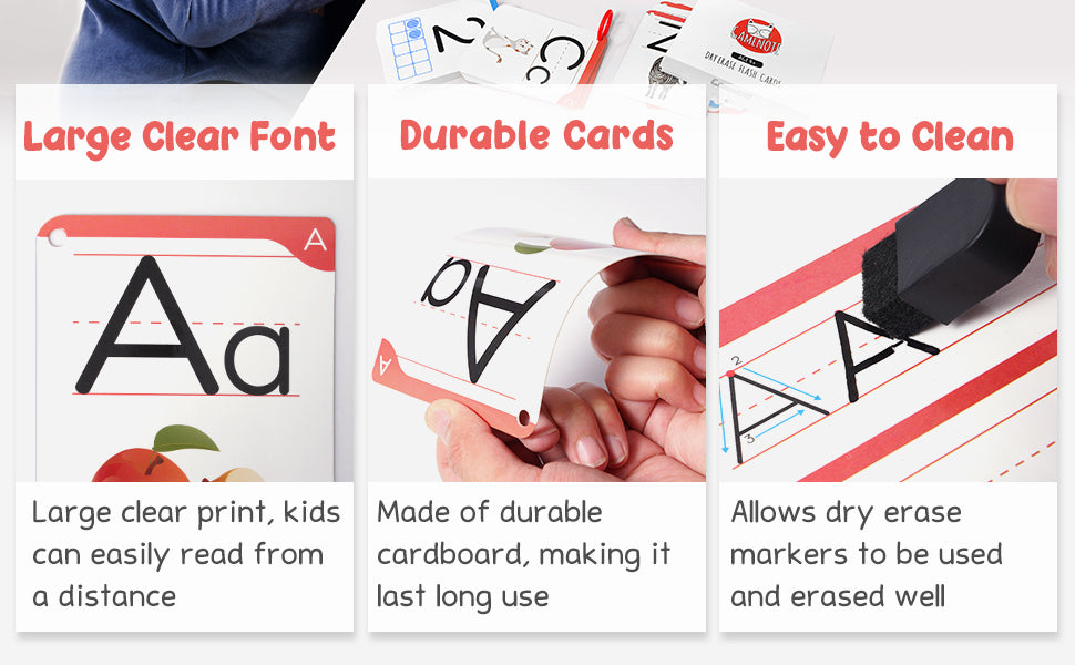 Dry Erase Alphabet and Number Flash Cards