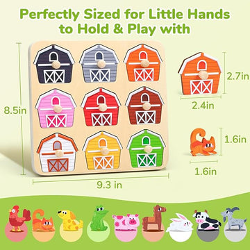 Farm Animals Peg Puzzle